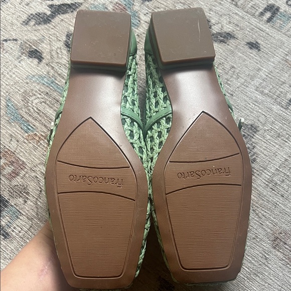 Franco Sarto Green Woven Mary Jane Flats - Picture 5 of 10